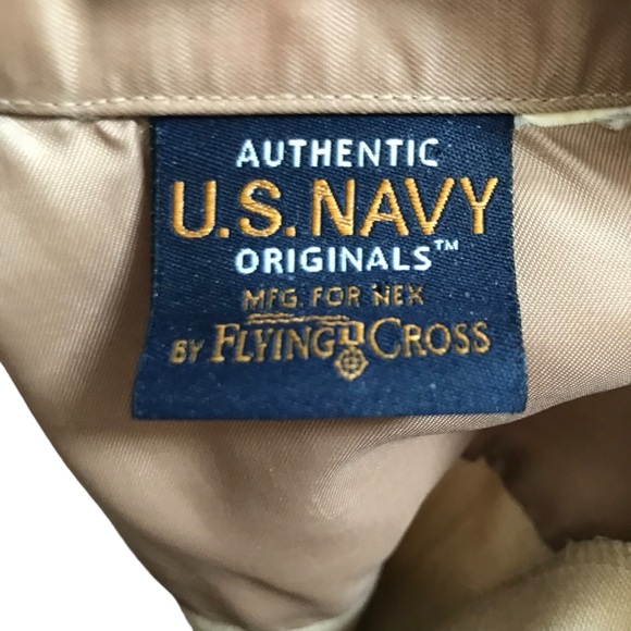 US Navy Flying Cross Khaki Uniform short sleeve button down Shirt size M - Picture 4 of 5